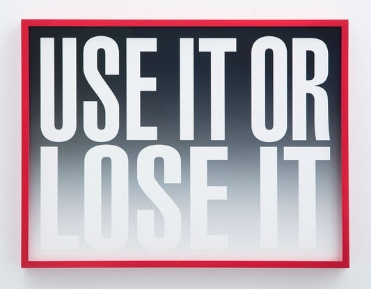 Untitled (Use It or Lose It), 2014 by Barbara Kruger